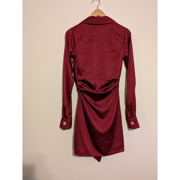 Fashion Nova Scandalous Babe Mini Dress - Wine size XS - Picture 3 of 9